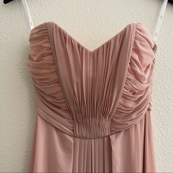 Wtoo by Waters Blush Bridesmaid Gown Sz 2 - Picture 2 of 10